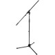 K&M 21070 Tripod Microphone Stand with 32" Single Section Boom (Black)