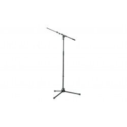 K&M 210/9 Professional Microphone Stand, Telescopic Boom, Black