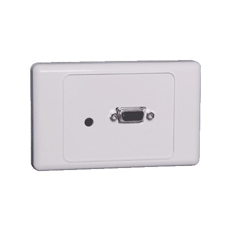 VGA + 3.5mm Wallplate Dual Cover - Screw Connections