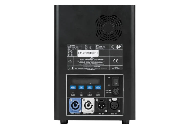 Event Lighting Cold Spark Machine rear control panel
