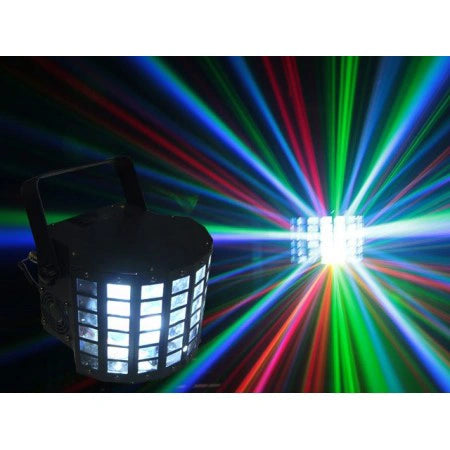 Light Emotion DERBY2 derby and laser lighting effect in operation