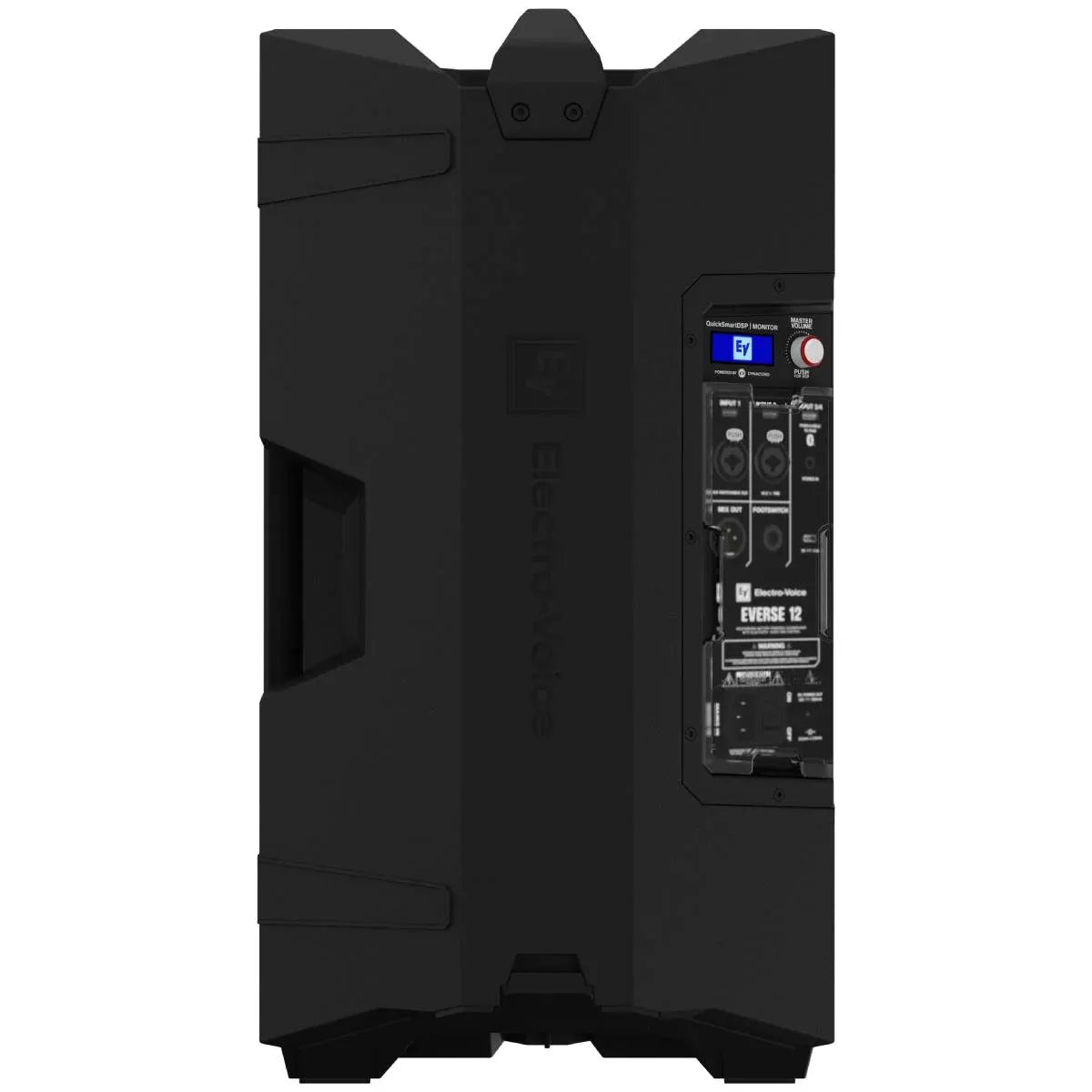 EV EVERSE 12" Battery Operated Speaker – rear view and control panel