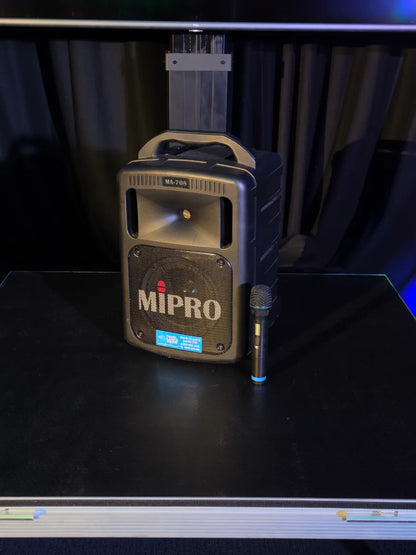 Mipro MA708PA Battery Operated PA System with Wireless Microphone – front view