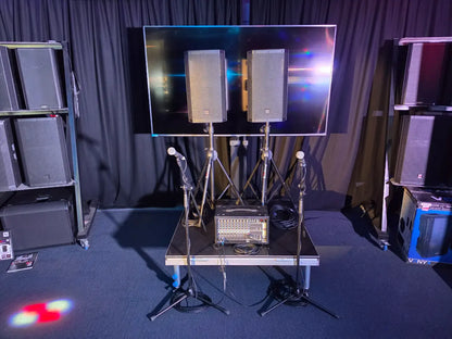 Quad Speaker & Mixer Premium PA System Package